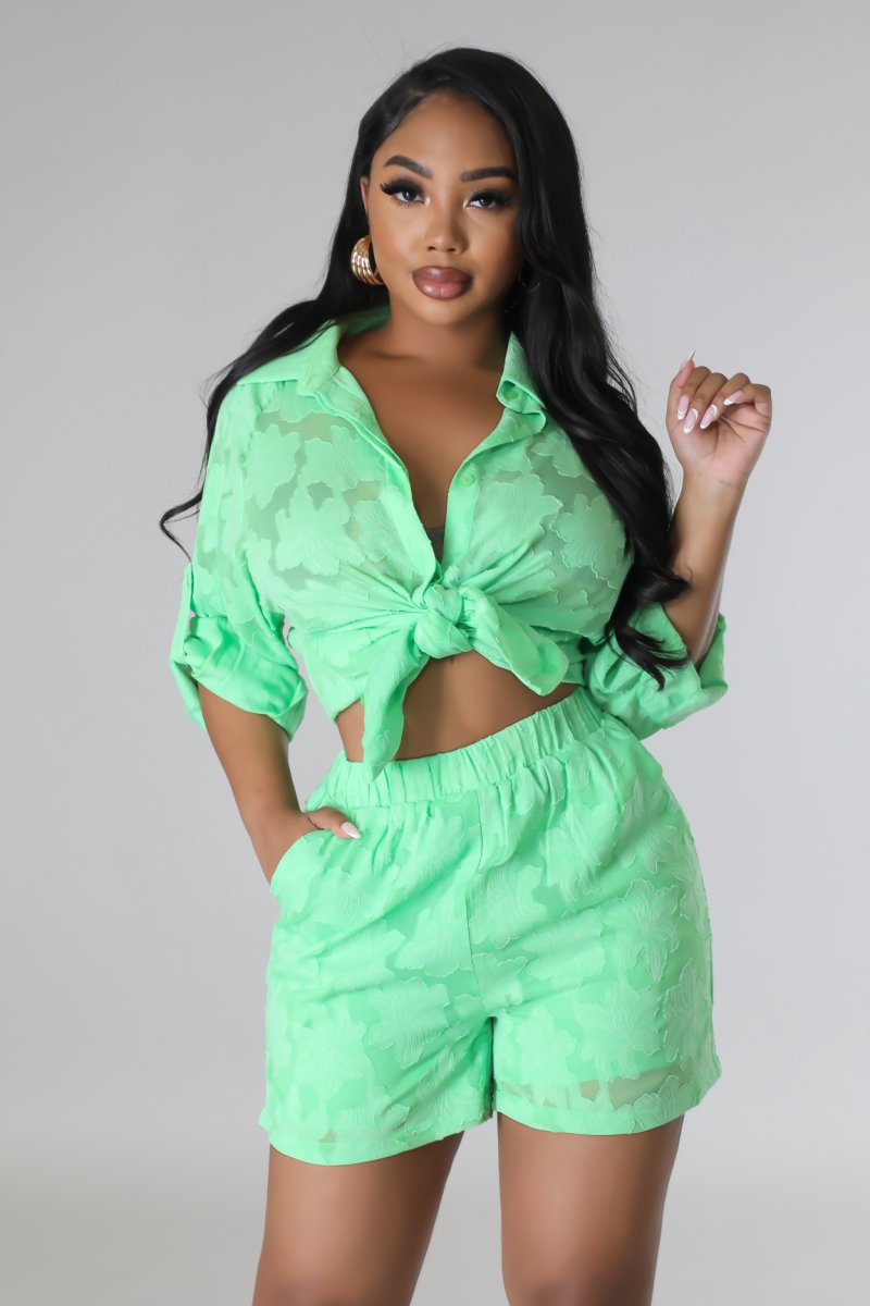 Lime short set