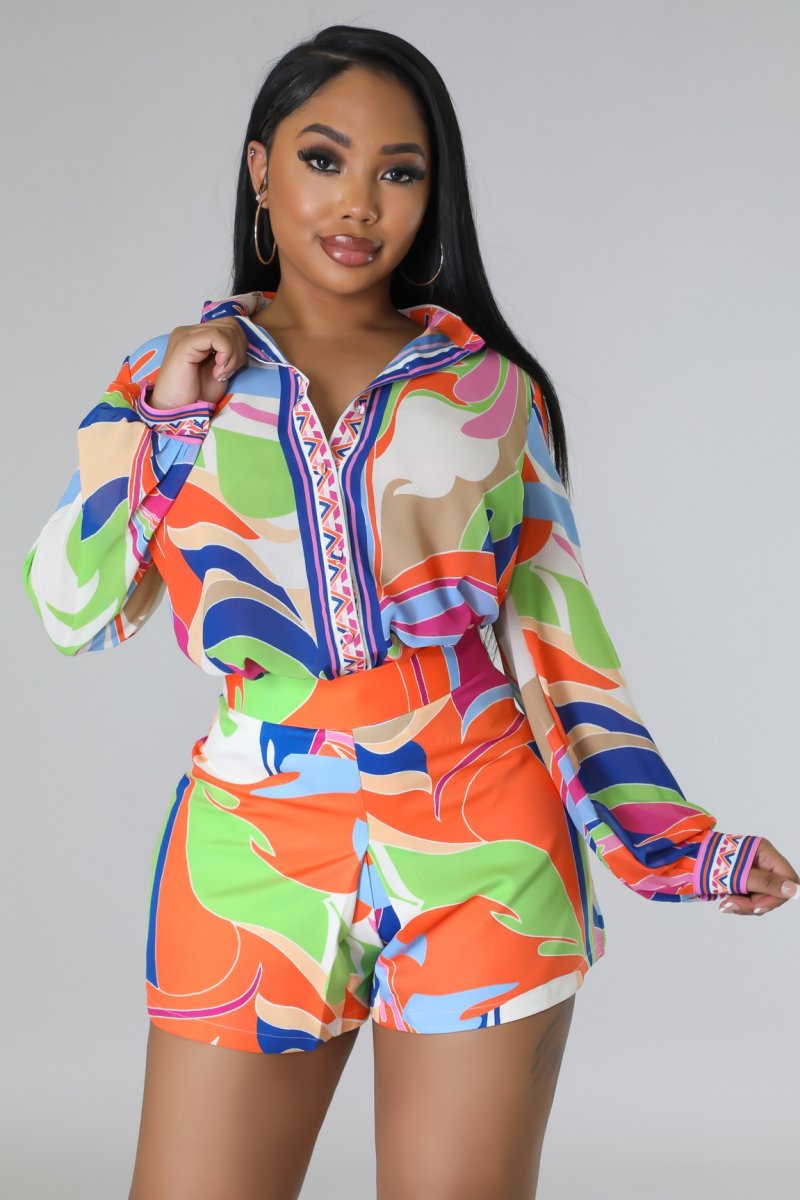 Tropical short set ( accessories are not included)