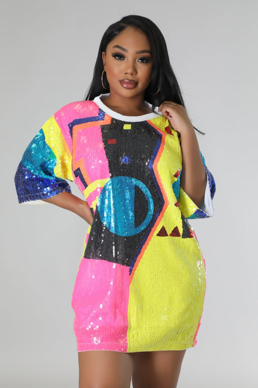 In my 80's geometric sequin