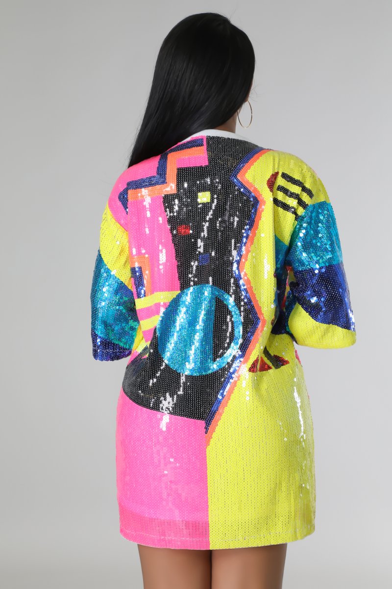 In my 80's geometric sequin